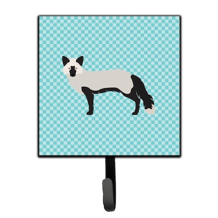 Carolines Treasures Silver Fox Blue Check Leash or Key Holder BB8045SH4